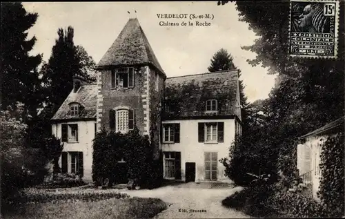 Ak Verdelot Seine et Marne, Château de la Roche