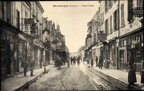 Ak Montargis Loiret, Rue Doree