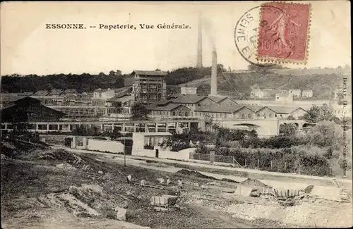 Ak Essonnes Essonne, Papeterie, Vue generale