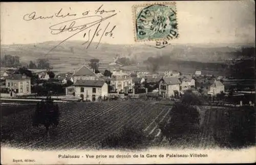 Ak Palaiseau Essonne, Vue prise au dessus de la Gare