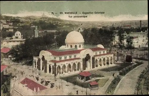 Ak Marseille Bouches du Rhône, Exposition Coloniale, Vue panoramique