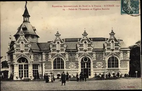 Ak Roubaix Nord, Exposition Ineternationale du Nord de la France, Palais de l'Economie et Hygiene