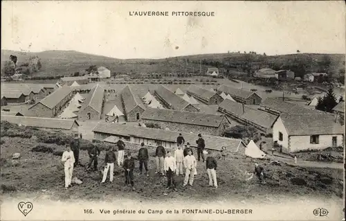 Ak Camp de la Fontaine du Berger, soldats francais, Vue générale