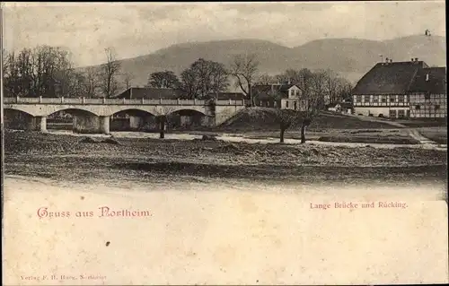 Ak Northeim in Niedersachsen, Lange Brücke und Rücking