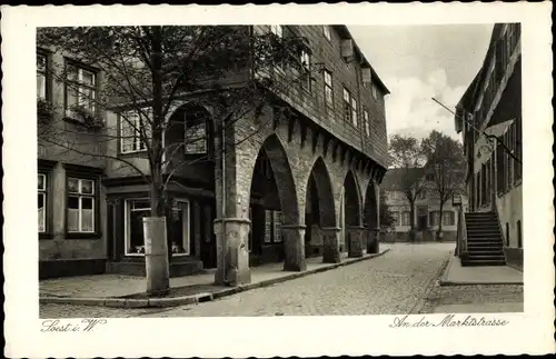 Ak Soest in Nordrhein Westfalen, An der Marktstraße