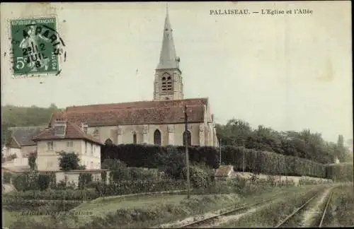 Ak Palaiseau Essonne, L'Eglise, l'Allee