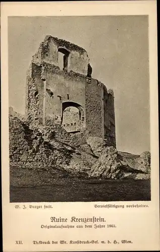 Ak Leobendorf in Niederösterreich, Ruine Kreuzenstein