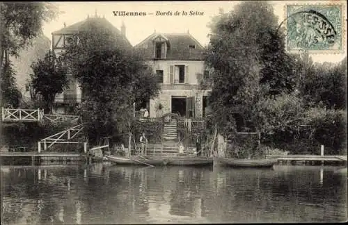 Ak Villennes sur Seine Yvelines, Bords de la Seine