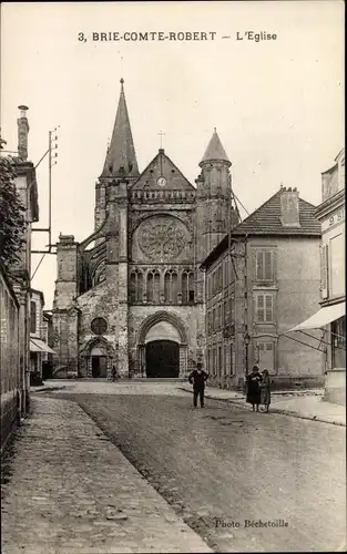 Ak Brie Comte Robert Seine et Marne, l'Église