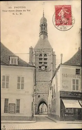 Ak Provins Seine et Marne, Tour Notre Dame du Val