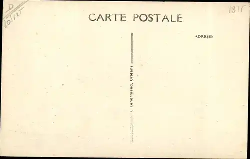 Ak Vitry aux Loges Loiret, Le Monument, Rue du Canal