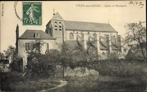 Ak Vitry aux Loges Loiret, Eglise, Presbytere
