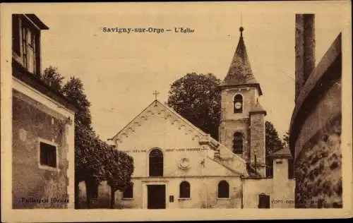 Ak Savigny sur Orge Essonne, L'Eglise