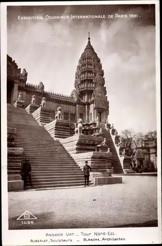 Ak Paris XII, Exposition Internationale 1931, Angkor Vat, Tour Nord Est
