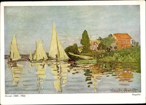 Künstler Ak Monet, Claude, Regatta, Impressionismus