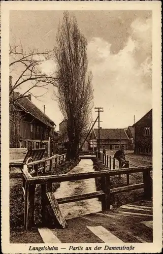 Ak Langelsheim Harz, Dammstraße, Bach