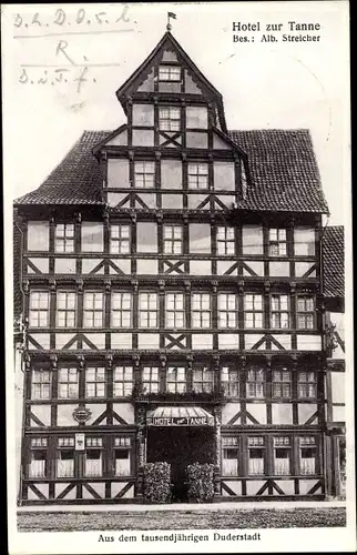 Ak Duderstadt Eichsfeld, Hotel zur Tanne