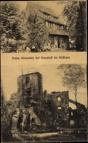 Ak Neustadt am Harz Harztor in Thüringen, Ruine Hohnstein