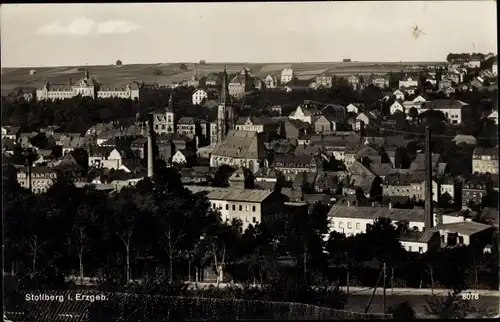 Ak Stollberg im Erzgebirge, Gesamtansicht,