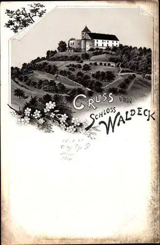 Vorläufer Litho Waldeck in Hessen, Schloss Waldeck