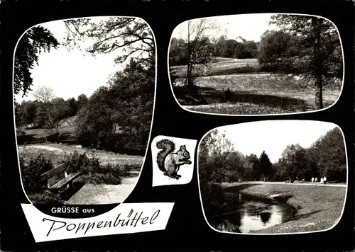 Ak Hamburg Wandsbek Poppenbüttel, Landschaft, Fluss