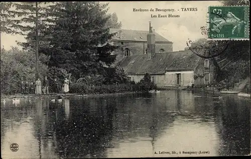 Ak Tavers Loiret, Les Eaux bleues