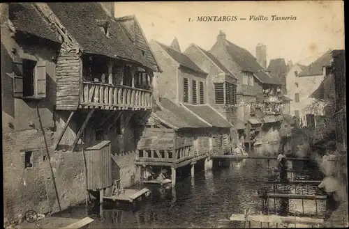 Ak Montargis Loiret, Vieilles Tanneries
