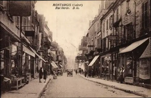 Ak Montargis Loiret, Rue Doree