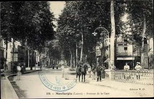 Ak Montargis Loiret, Avenue de la Gare