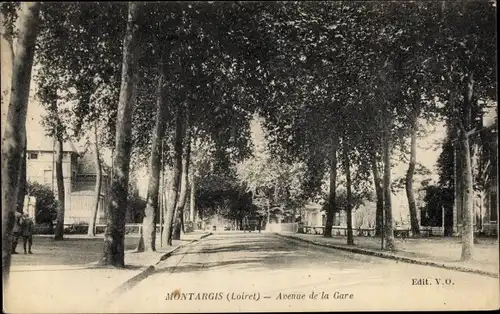 Ak Montargis Loiret, Avenue de la Gare