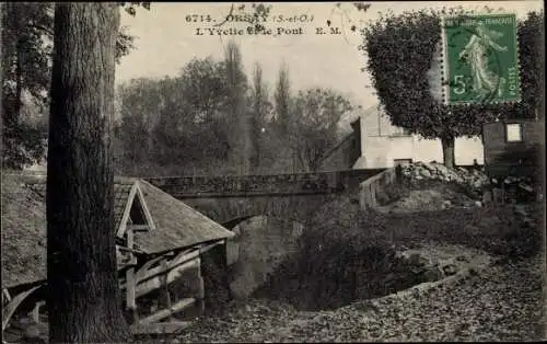 Ak Orsay Essonne, L'Yvette, le pont