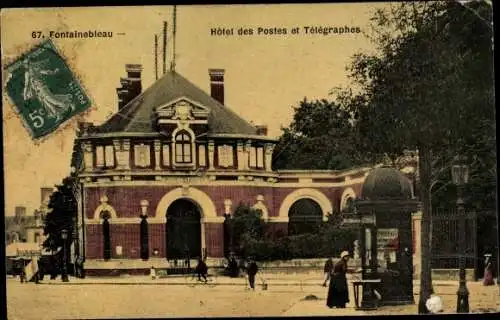 Ak Fontainebleau Seine et Marne, Hotel des Postes et Telegraphes