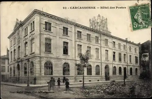 Ak Carcassonne Aude, Hotel des Postes