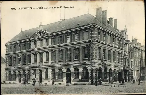Ak Amiens Somme, Hotel des Postes et Telegraphes