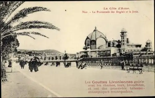 Ak Nice Nizza Alpes Maritimes, Promenade des Anglais et la Jetee