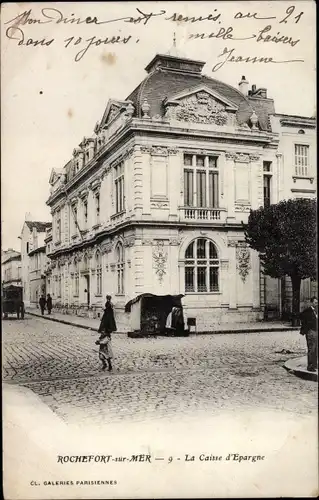 Ak Rochefort sur Mer Charente Maritime, Caisse d'Epargne