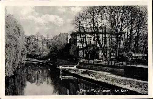 Ak Königs Wusterhausen in Brandenburg, Am Kanal