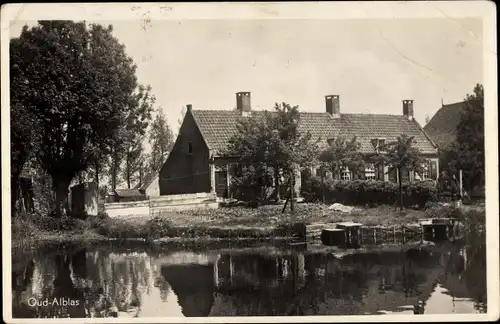 Ak Oud Alblas Südholland, Dorpsgezicht