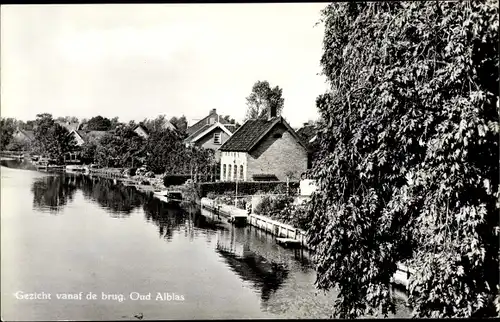 Ak Oud Alblas Südholland, Gezicht vanaf de brug