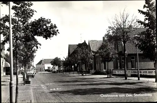 Ak Oostvoorne aan Zee Südholland, Stationsweg