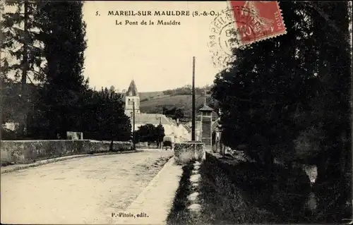 Ak Mareil sur Mauldre Yvelines, Le Pont de la Mauldre