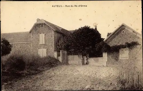 Ak Auteuil Yvelines, Rue du Ru d'Orme