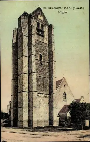 Ak Les Granges le Roi Essonne, L'Eglise