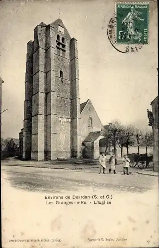 Ak Les Granges le Roi Essonne, L'Eglise