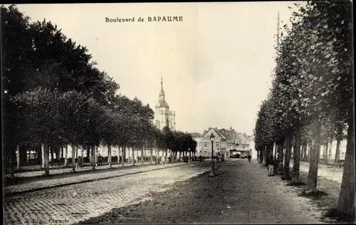 Ak Bapaume Pas de Calais, Boulevard de Bapaume