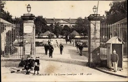 Ak Libourne Gironde, La Caserne Lamarque