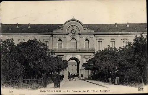 Ak Montpellier Hérault, La Caserne du 2e Genie, L'entree