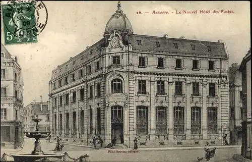 Ak Auxerre Yonne, Le Nouvel Hotel des Postes