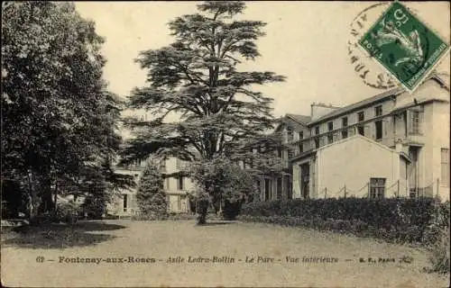 Ak Fontenay aux Roses Hauts de Seine, Asile Ledru Rollin, le parc, vue interieure