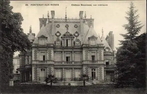 Ak Fontenay aux Roses Hauts de Seine, Chateau Boucicaut, vue interieure